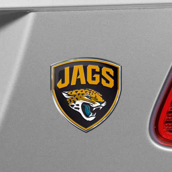 Jacksonville Jaguars Heavy Duty Aluminum Embossed Color Emblem - Alternate