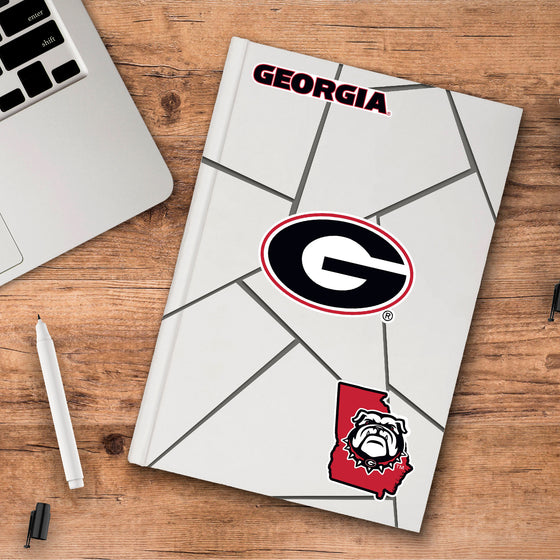 Georgia Bulldogs 3 Piece Decal Sticker Set