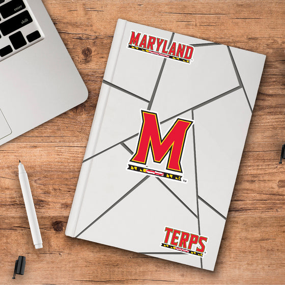 Maryland Terrapins 3 Piece Decal Sticker Set