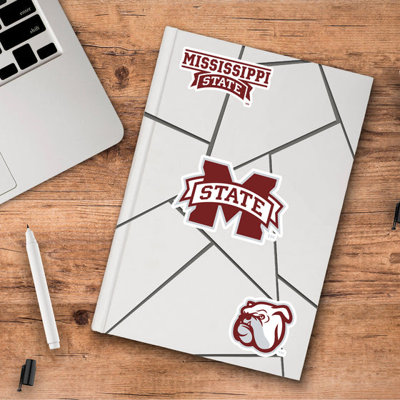 Mississippi State Bulldogs 3 Piece Decal Sticker Set