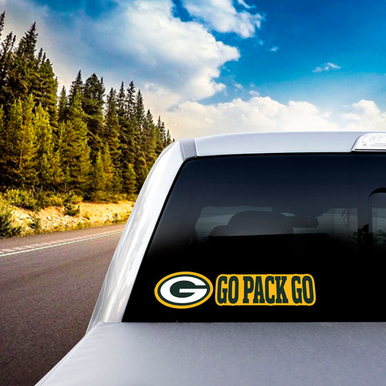 Green Bay Packers 2 Piece Team Slogan Decal Sticker Set
