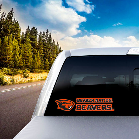 Oregon State Beavers 2 Piece Team Slogan Decal Sticker Set