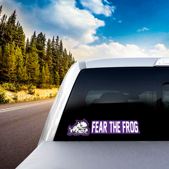 TCU Horned Frogs 2 Piece Team Slogan Decal Sticker Set