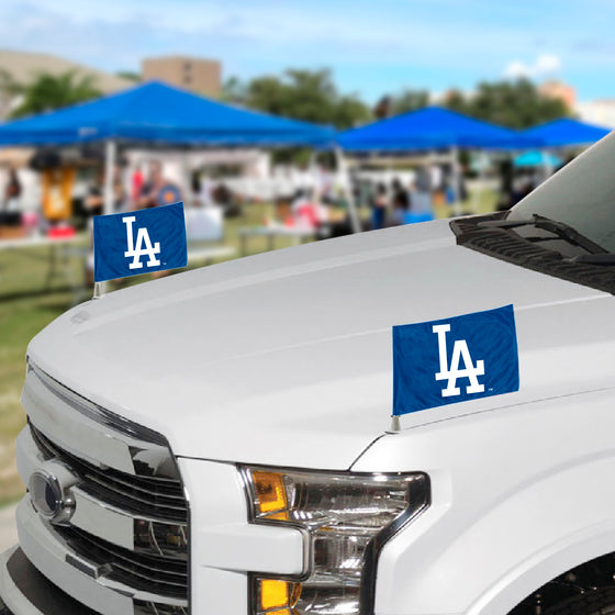 Los Angeles Dodgers Ambassador Car Flags - 2 Pack Mini Auto Flags, 4in X 6in