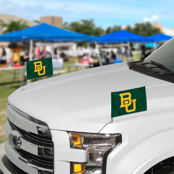 Baylor Bears Ambassador Car Flags - 2 Pack Mini Auto Flags, 4in X 6in
