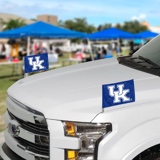 Kentucky Wildcats Ambassador Car Flags - 2 Pack Mini Auto Flags, 4in X 6in