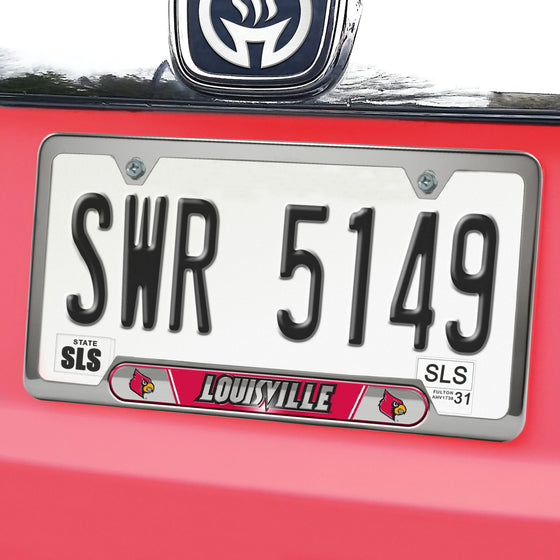 Louisville Cardinals Embossed License Plate Frame, 6.25in x 12.25in