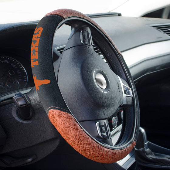 Texas Longhorns Football Grip Steering Wheel Cover 15" Diameter