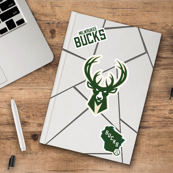 Milwaukee Bucks 3 Piece Decal Sticker Set