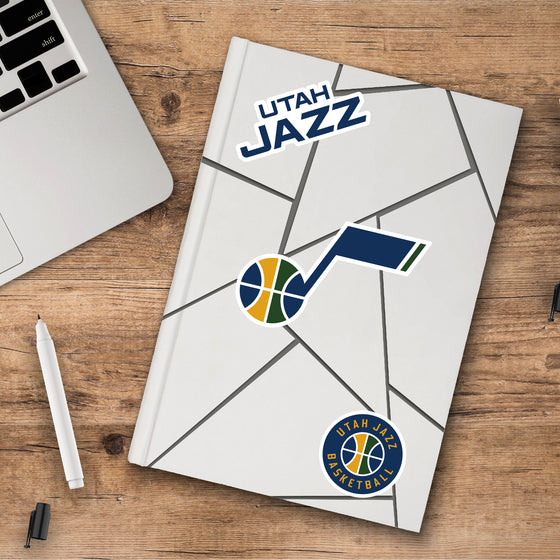Utah Jazz 3 Piece Decal Sticker Set