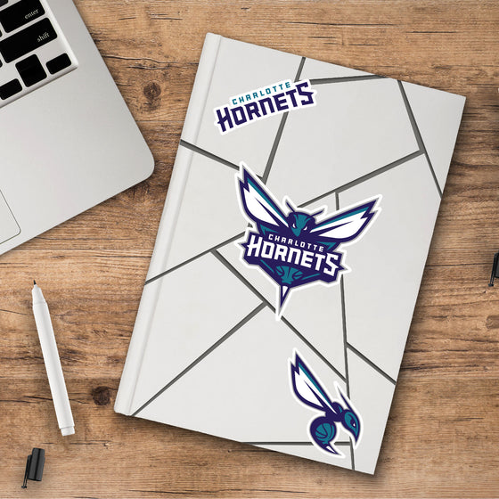 Charlotte Hornets 3 Piece Decal Sticker Set