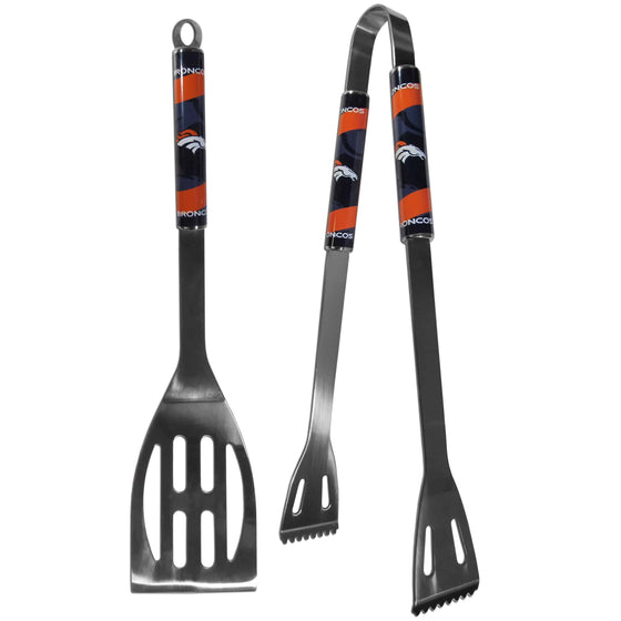Denver Broncos 2 pc Steel BBQ Tool Set (SSKG) - 757 Sports Collectibles