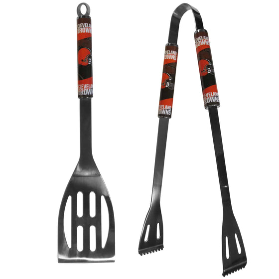 Cleveland Browns 2 pc Steel BBQ Tool Set (SSKG) - 757 Sports Collectibles