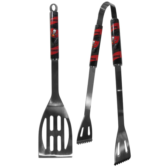 Tampa Bay Buccaneers 2 pc Steel BBQ Tool Set (SSKG) - 757 Sports Collectibles