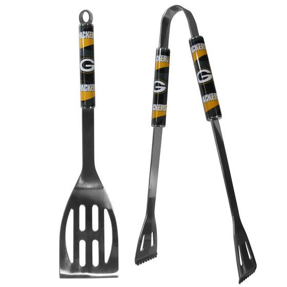 Green Bay Packers 2 pc Steel BBQ Tool Set (SSKG) - 757 Sports Collectibles