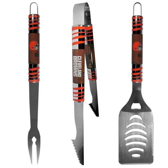 Cleveland Browns 3 pc Tailgater BBQ Set (SSKG) - 757 Sports Collectibles