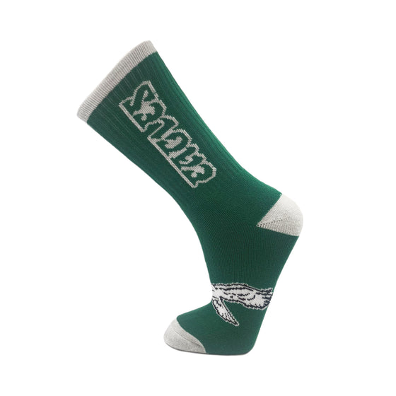 Philadelphia Eagles-Retro Crush- Green- Large Sock