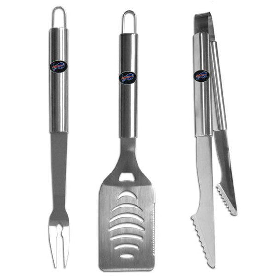 Buffalo Bills 3 pc Stainless Steel BBQ Set (SSKG) - 757 Sports Collectibles