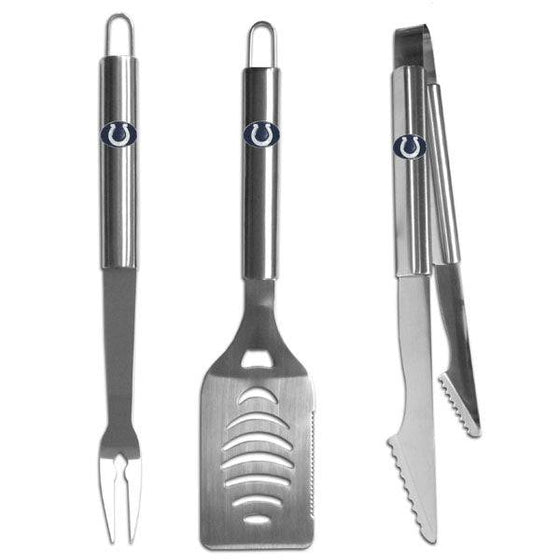 Indianapolis Colts 3 pc Stainless Steel BBQ Set (SSKG) - 757 Sports Collectibles