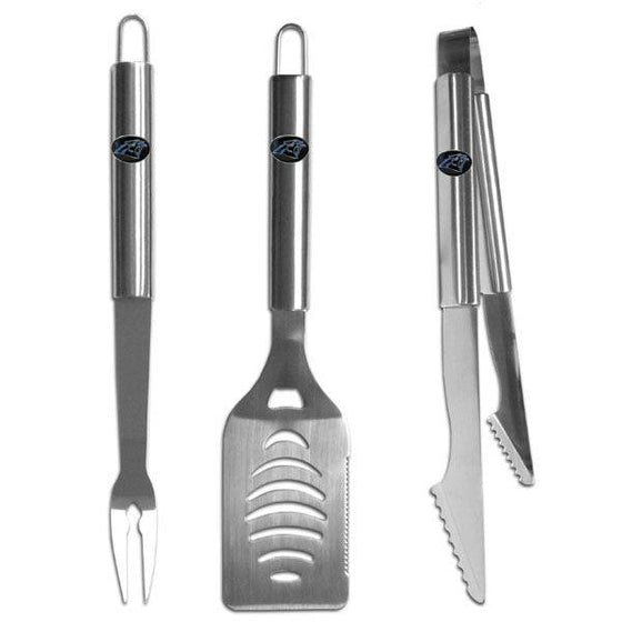 Carolina Panthers 3 pc Stainless Steel BBQ Set (SSKG) - 757 Sports Collectibles