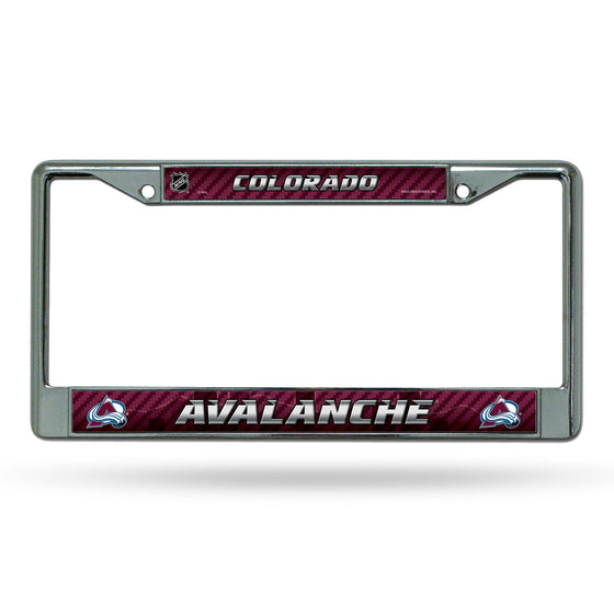 Colorado Avalanche License Plate Frame Chrome Printed Insert - 757 Sports Collectibles
