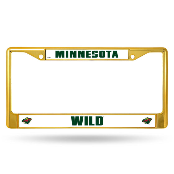 MINNESOTA WILD GOLD COLORED CHROME FRAME (Rico) - 757 Sports Collectibles