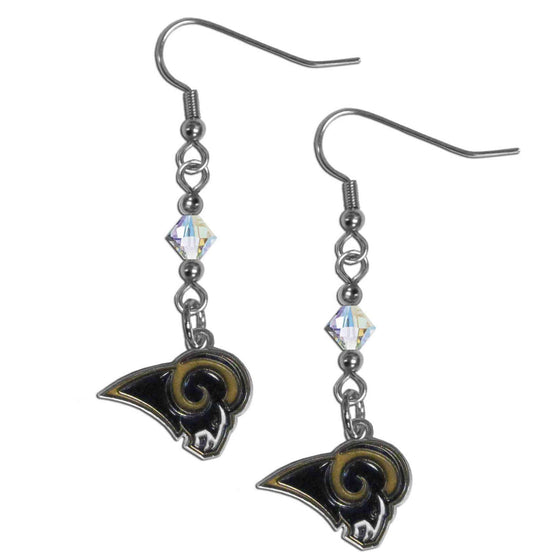 St. Louis Rams Crystal Dangle Earrings (SSKG) - 757 Sports Collectibles