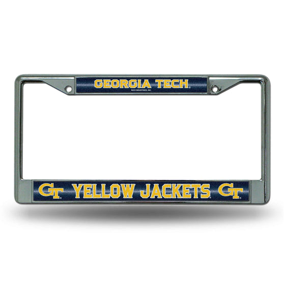 GEORGIA TECH Yellow Jackets BLING CHROME FRAME (Rico) - 757 Sports Collectibles