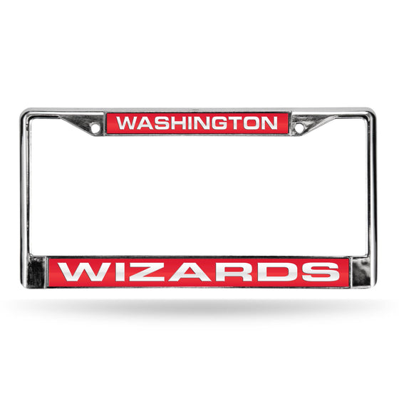 WASHINGTON WIZARDS LASER CHROME FRAME  - RED BACKGROUND WITH WHITE LETTERS (Rico) - 757 Sports Collectibles