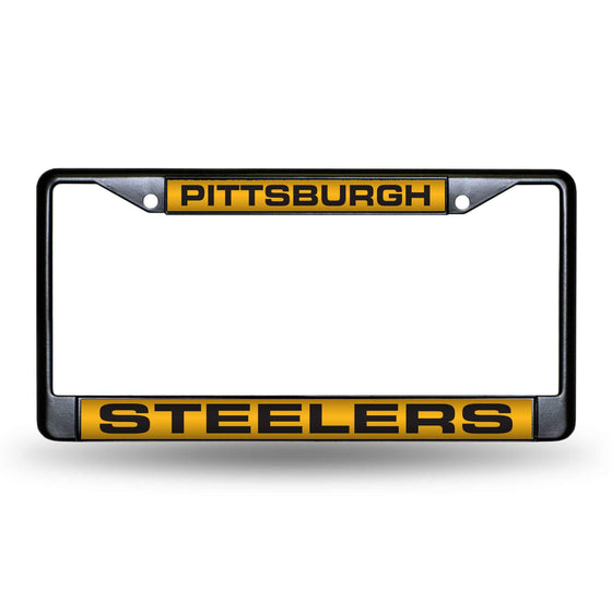 PITTSBURGH STEELERS  BLACK LASER CHROME FRAME (Rico) - 757 Sports Collectibles