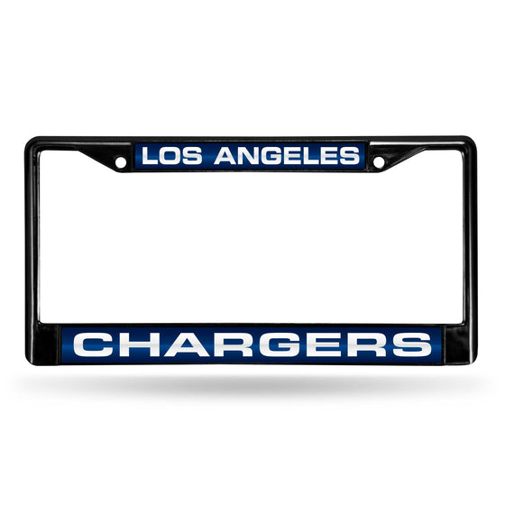 LOS ANGELES CHARGERS BLACK LASER CHROME FRAME (Rico) - 757 Sports Collectibles
