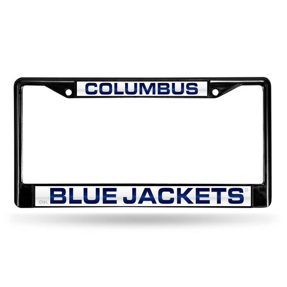COLUMBUS BLUE JACKETS BLACK LASER CHROME FRAME (Rico) - 757 Sports Collectibles