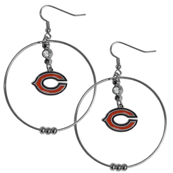 Chicago Bears 2 Inch Hoop Earrings (SSKG) - 757 Sports Collectibles