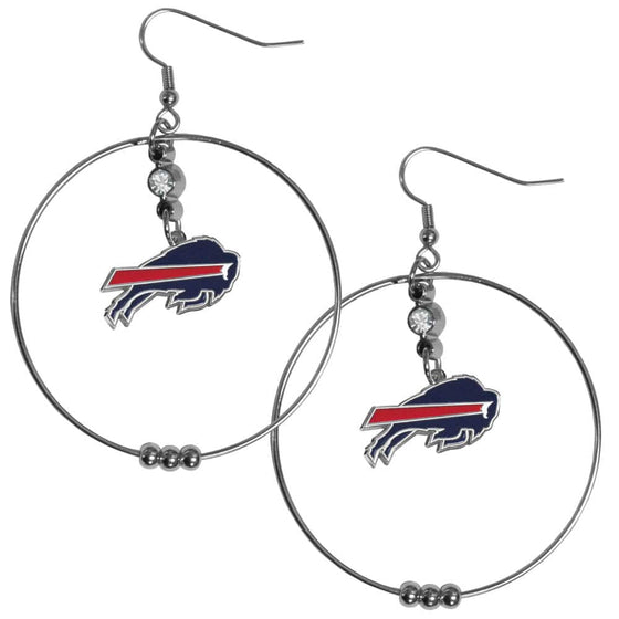 Buffalo Bills 2 Inch Hoop Earrings (SSKG) - 757 Sports Collectibles