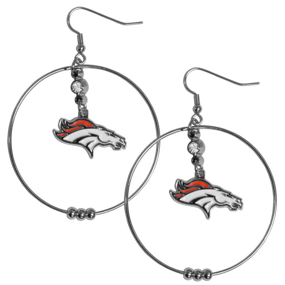 Denver Broncos 2 Inch Hoop Earrings (SSKG) - 757 Sports Collectibles
