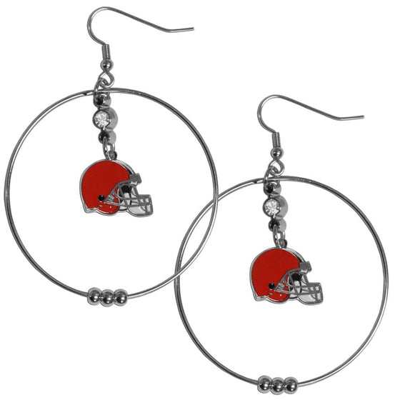 Cleveland Browns 2 Inch Hoop Earrings (SSKG) - 757 Sports Collectibles