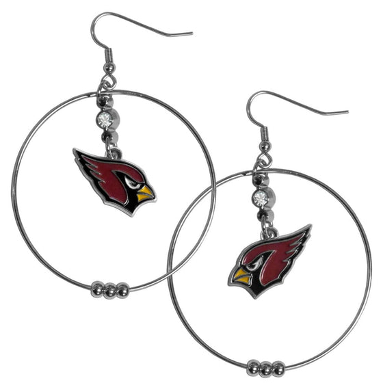 Arizona Cardinals 2 Inch Hoop Earrings (SSKG) - 757 Sports Collectibles