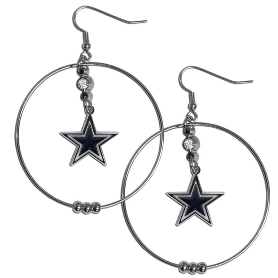 Dallas Cowboys 2 Inch Hoop Earrings (SSKG) - 757 Sports Collectibles