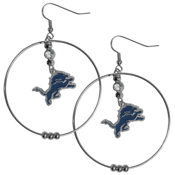 Detroit Lions 2 Inch Hoop Earrings (SSKG) - 757 Sports Collectibles
