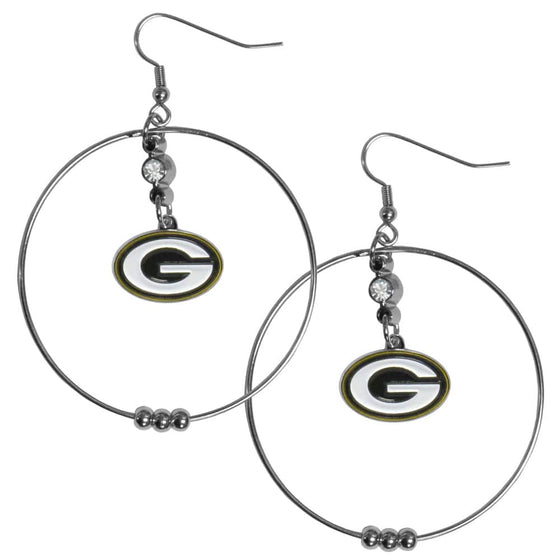 Green Bay Packers 2 Inch Hoop Earrings (SSKG) - 757 Sports Collectibles