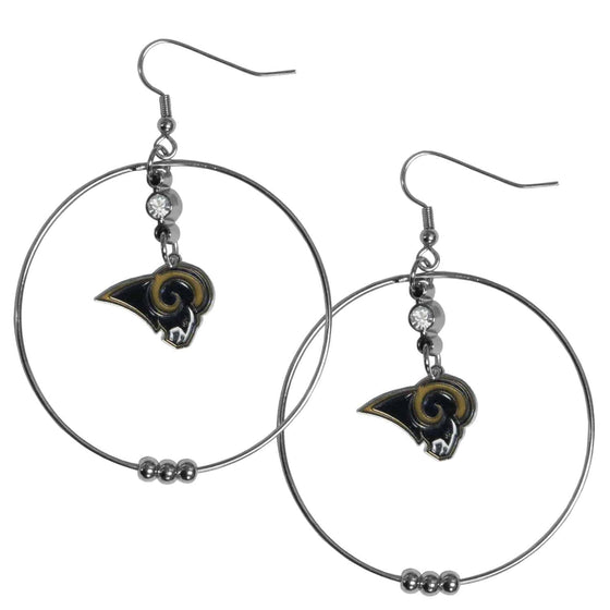 St. Louis Rams 2 Inch Hoop Earrings (SSKG) - 757 Sports Collectibles