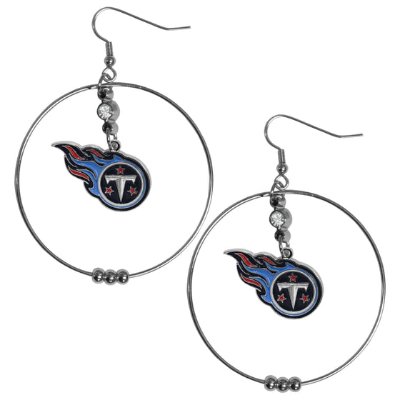 Tennessee Titans 2 Inch Hoop Earrings (SSKG) - 757 Sports Collectibles
