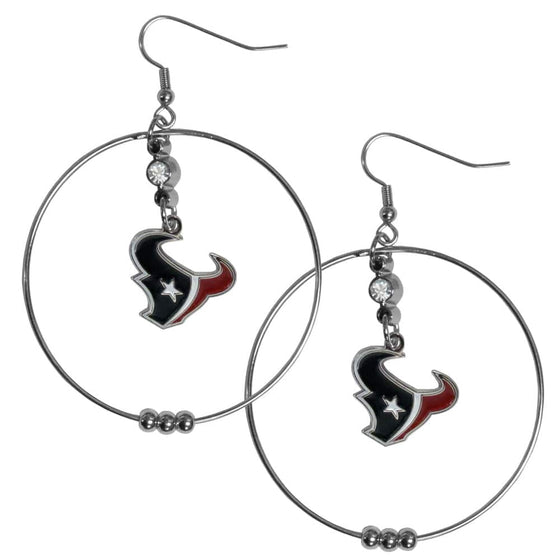 Houston Texans 2 Inch Hoop Earrings (SSKG) - 757 Sports Collectibles