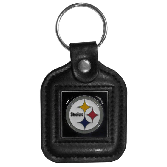 Pittsburgh Steelers Square Leatherette Key Chain (SSKG) - 757 Sports Collectibles