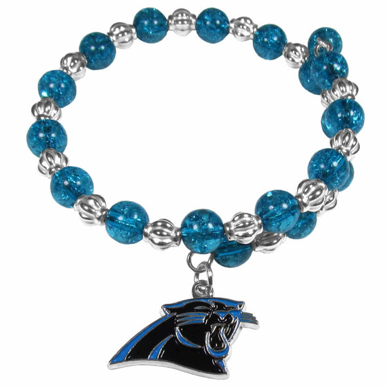 Carolina Panthers Bead Memory Wire Bracelet (SSKG) - 757 Sports Collectibles