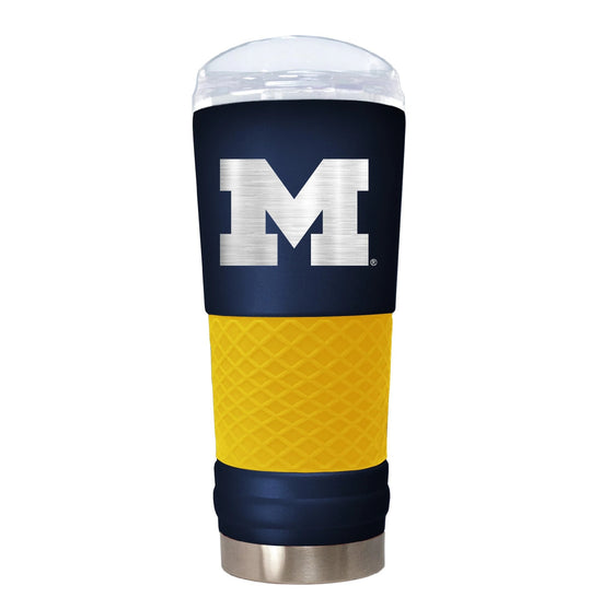 Michigan Wolverines "The Draft" 24oz. Stainless Steel Travel Tumbler - 757 Sports Collectibles