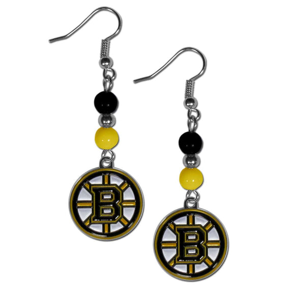 Boston Bruins�� Fan Bead Dangle Earrings (SSKG) - 757 Sports Collectibles
