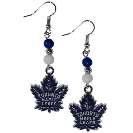 Toronto Maple Leafs�� Fan Bead Dangle Earrings (SSKG) - 757 Sports Collectibles