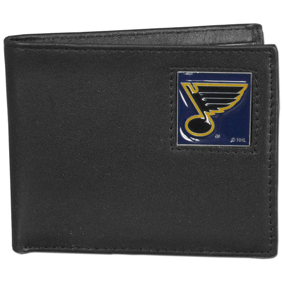 St. Louis Blues�� Leather Bi-fold Wallet Packaged in Gift Box (SSKG) - 757 Sports Collectibles