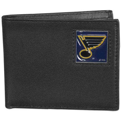 St. Louis Blues�� Leather Bi-fold Wallet (SSKG) - 757 Sports Collectibles